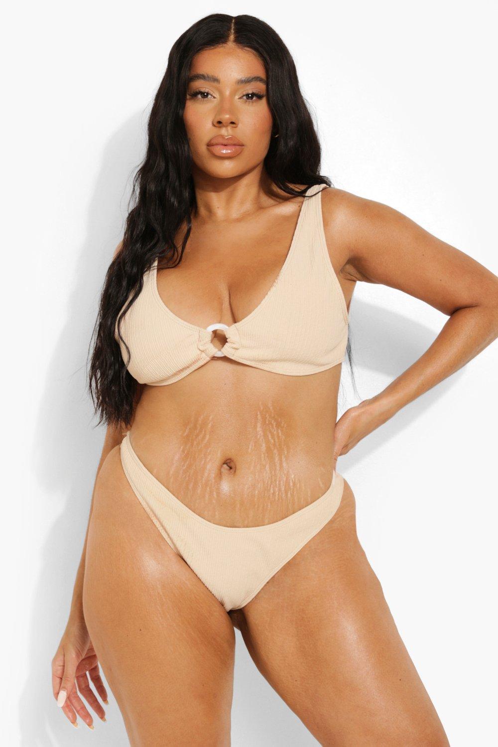 beżowy KOMPLET BIKINI 