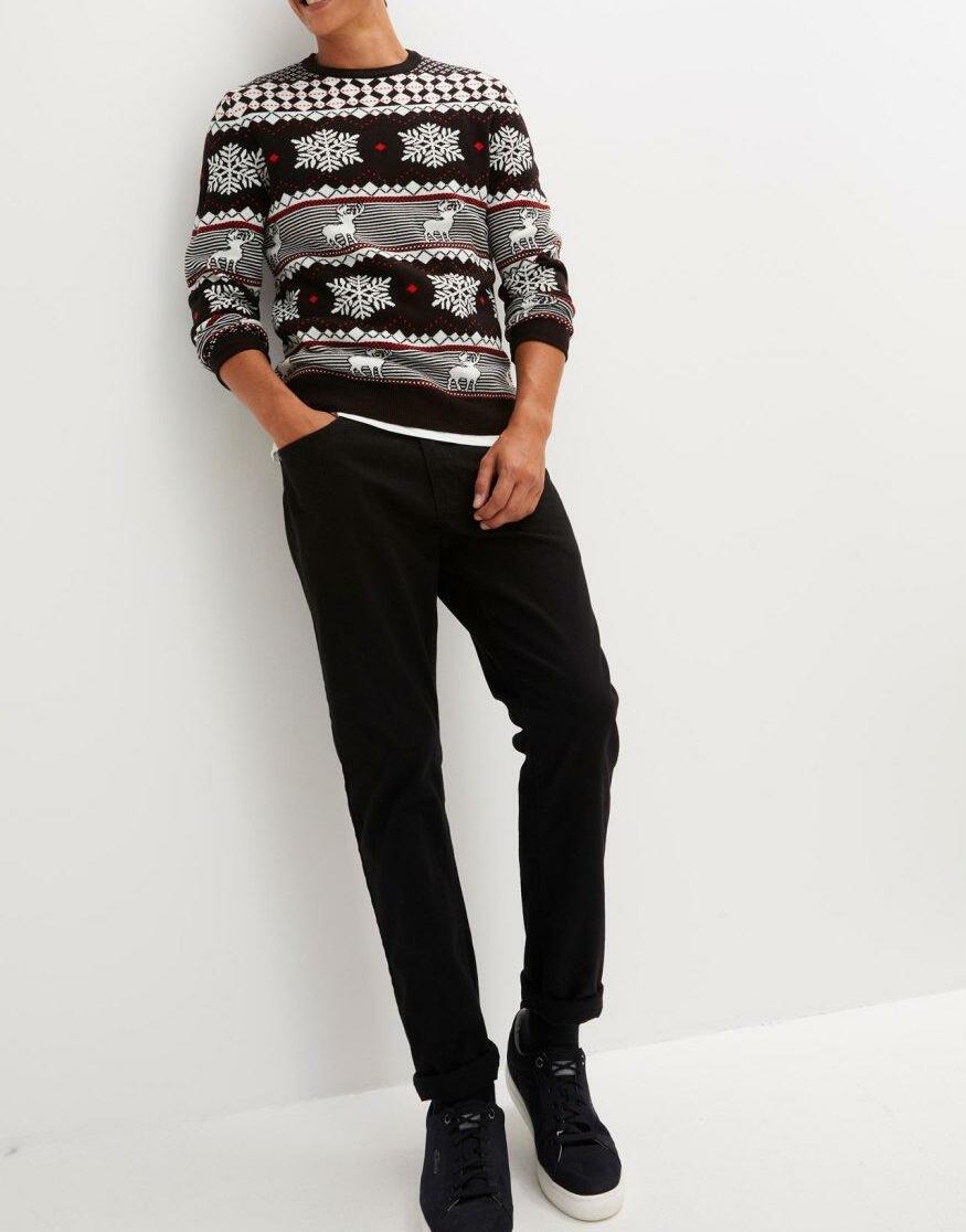 SWETER MĘSKI OKRĄGŁY DEKOLT BEZ KAPTURA