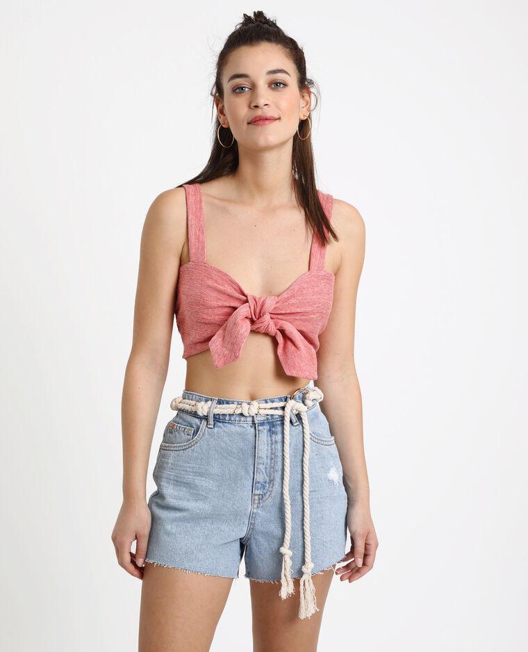 KRÓTKI TOP BRALET WIĄZANIE