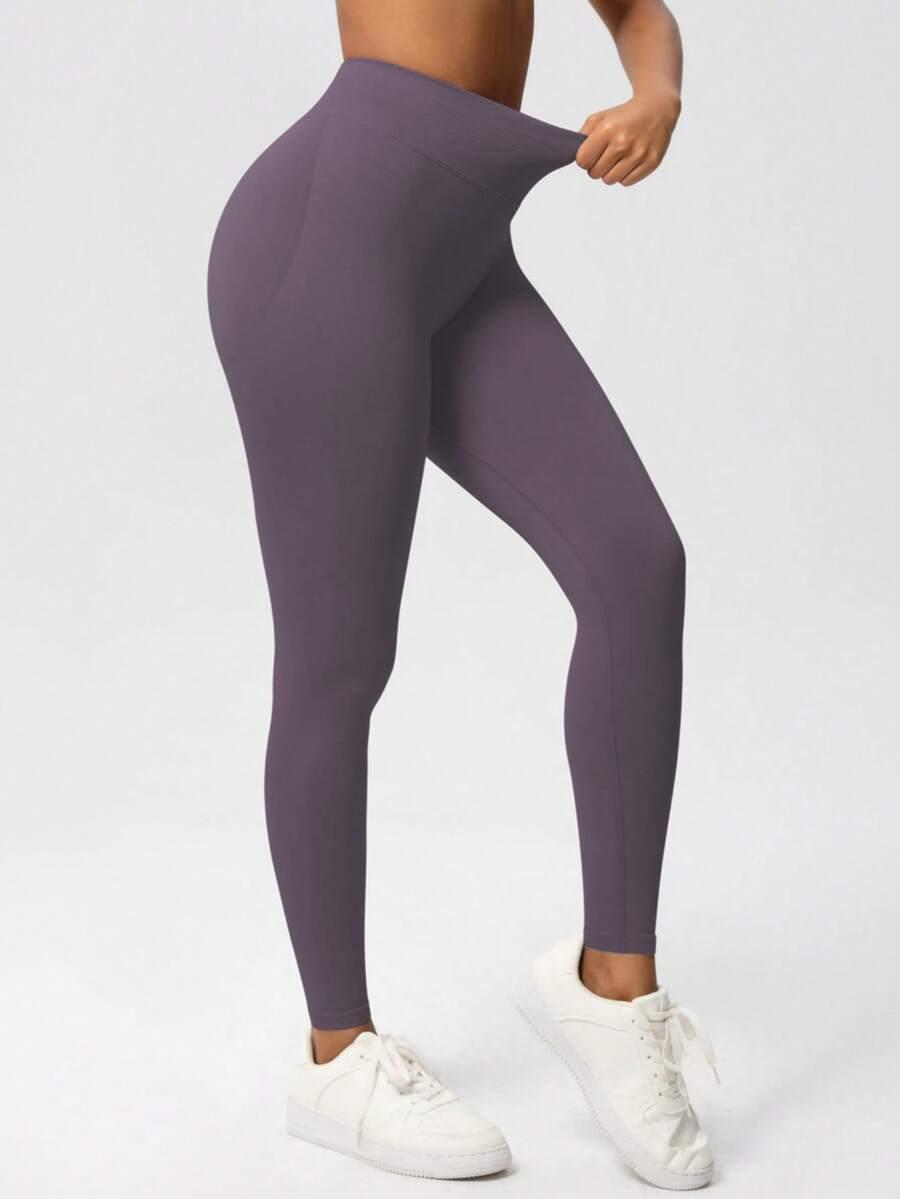 FIOLETOWE LEGGINSY WYSOKI STAN 
