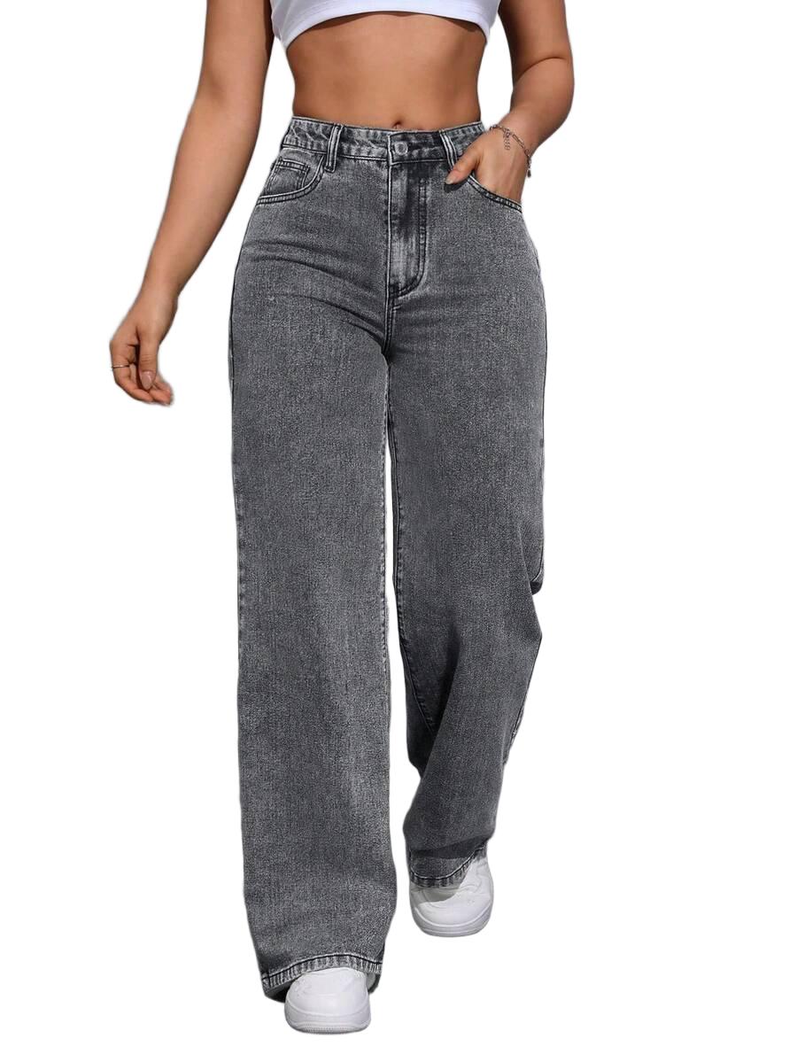 PROSTE SPODNIE JEANS WYSOKI STAN