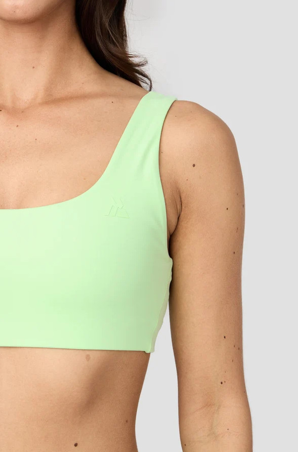 zielony sportowy crop top biustonosz