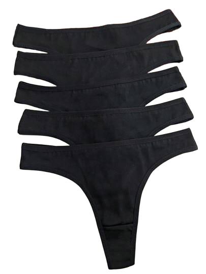 czarne majtki stringi 10 pack