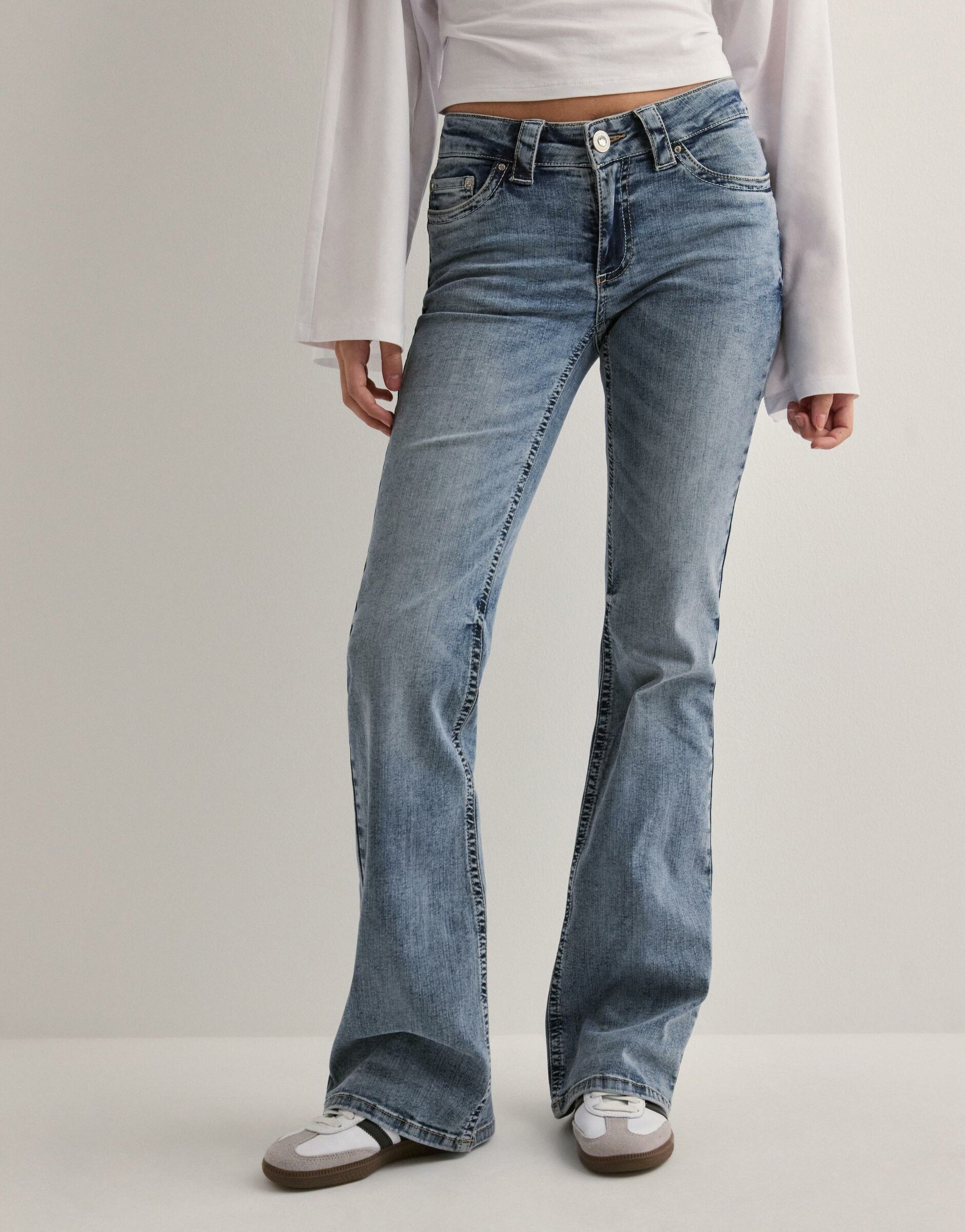 SPODNIE JEANS BOOTCUT Z Niskim stanem