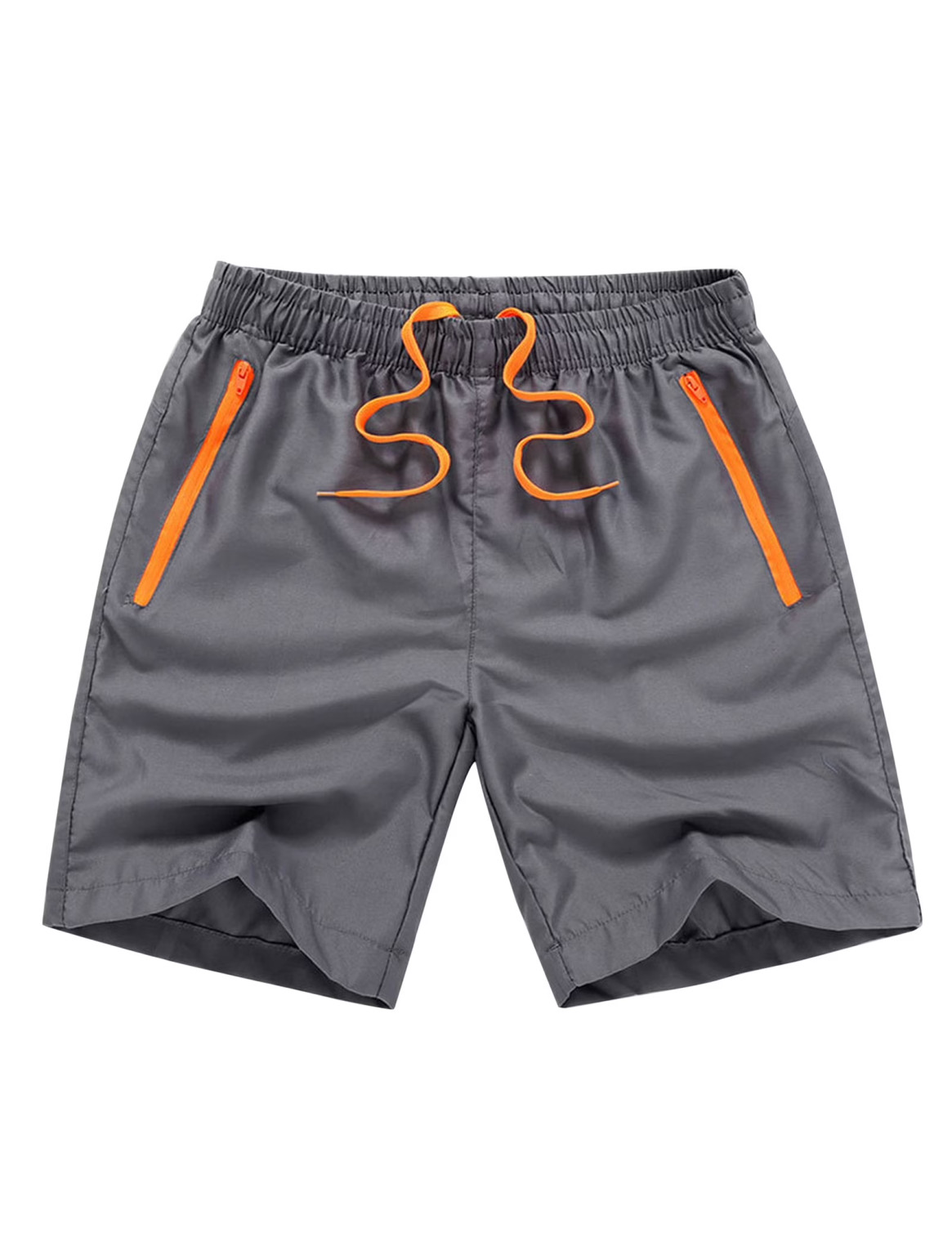 krótkie szare spodenki kąpielówki zip neon