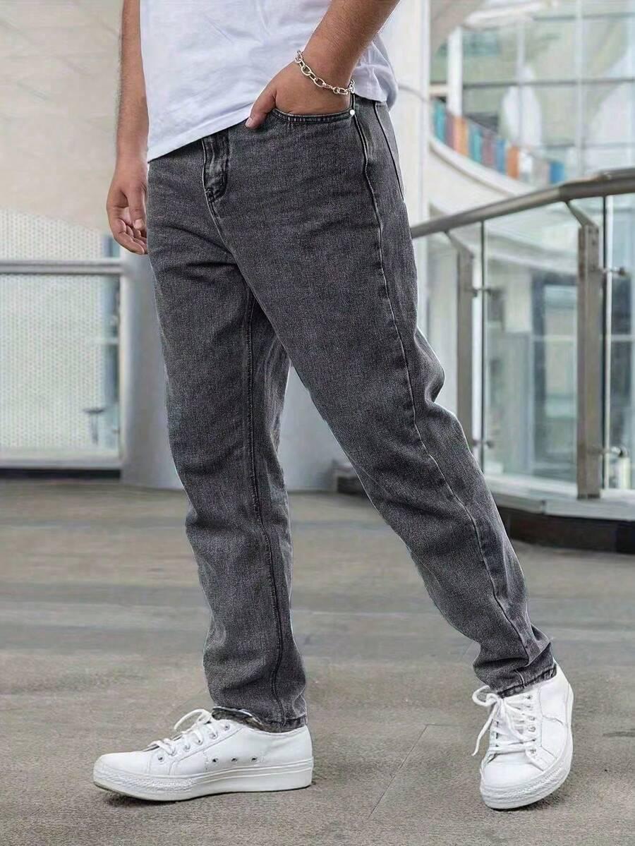 szare spodnie jeans