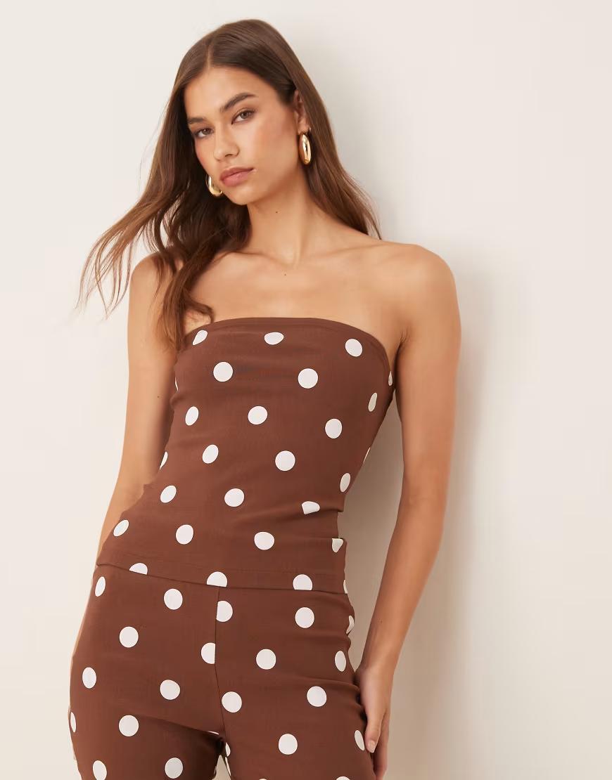 top bandeau wzór groszki 