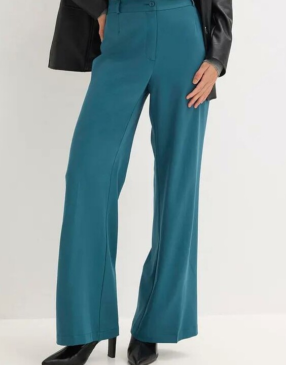 SPODNIE DAMSKIE CASUAL DZWONY PLUS SIZE