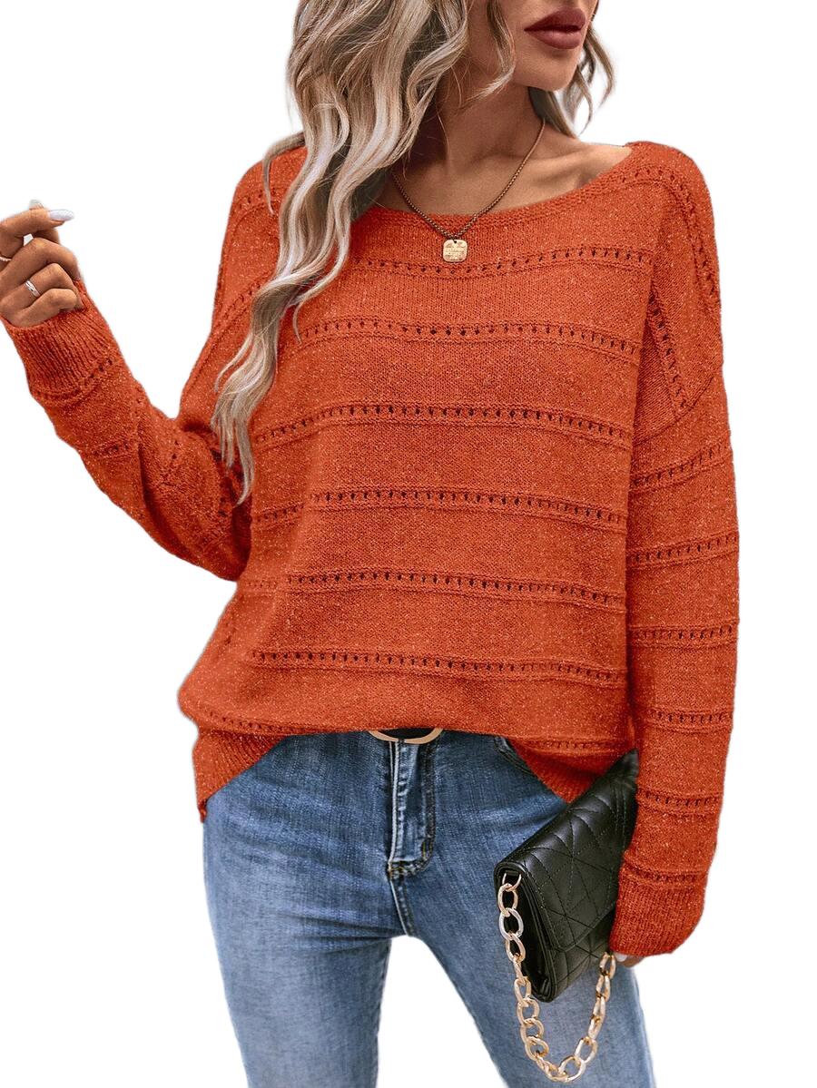SWETER DAMSKI REGULAR OKRĄGŁY DEKOLT