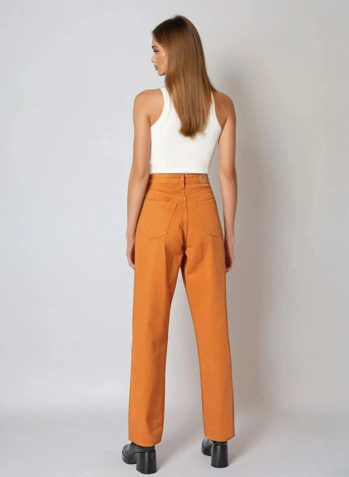 PROSTE SPODNIE JEANS WYSOKI STAN