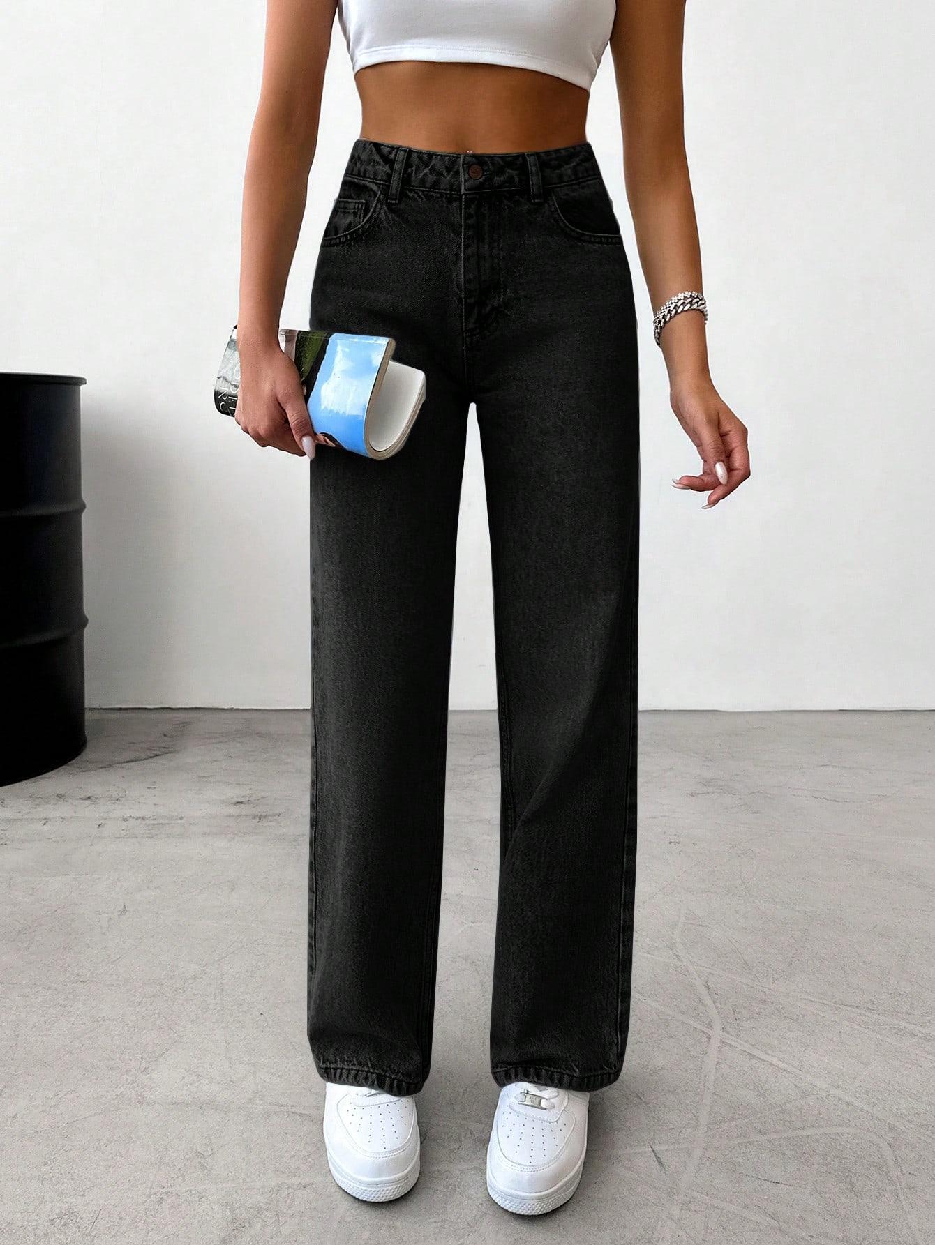 PROSTE SPODNIE JEANS WYSOKI STAN