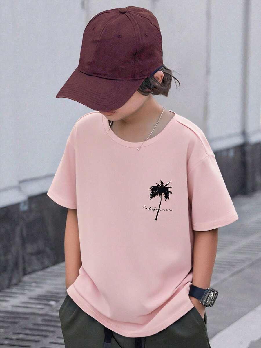 różowy t-shirt nadruk