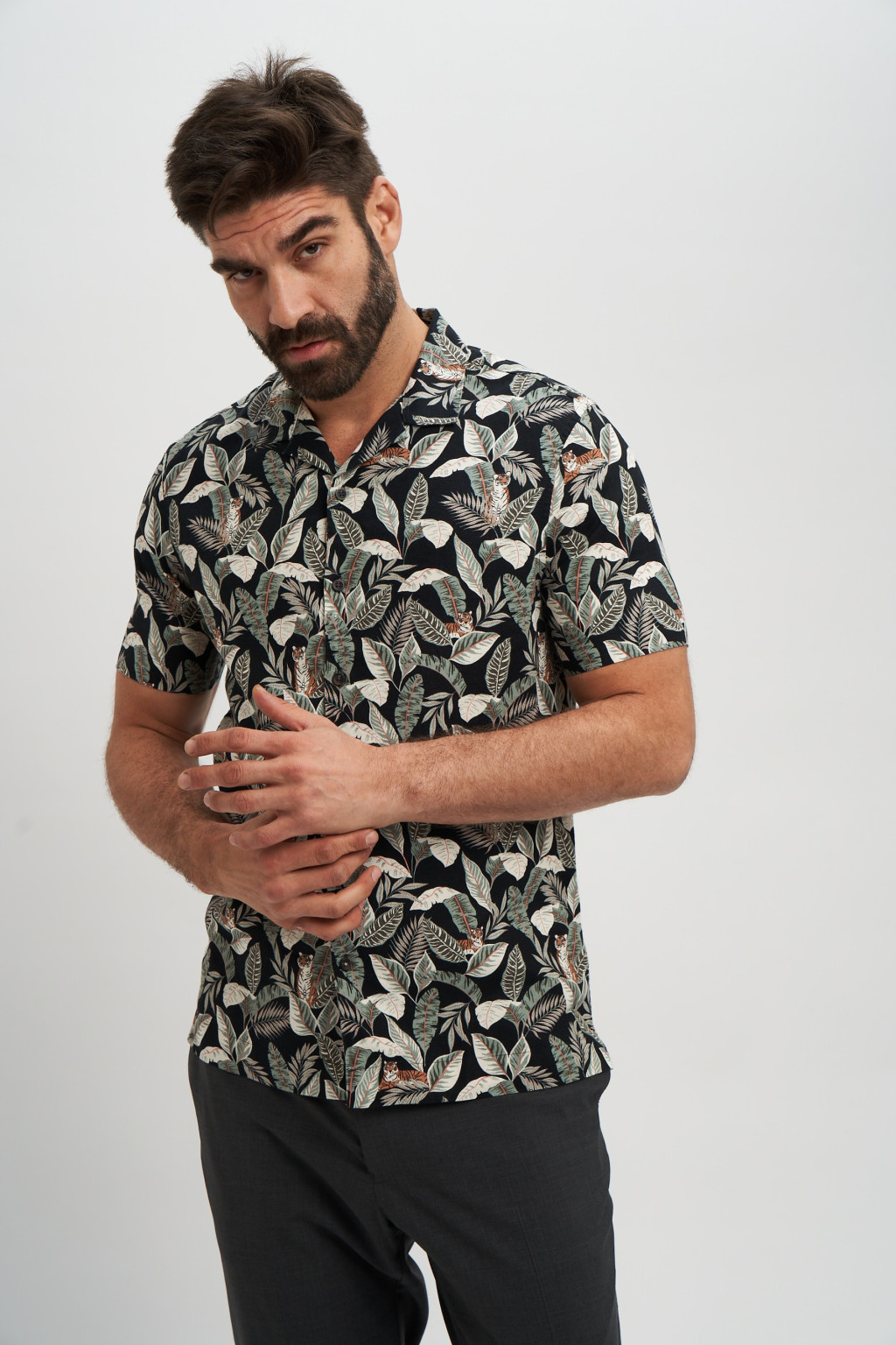 KOSZULA KRÓTKI RĘKAW PRINT T25-2458M-Y4