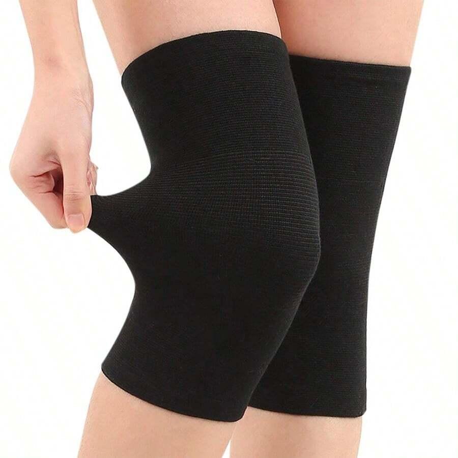 CZARNy stabilizator kolana opaska elastyczna 2-PACK