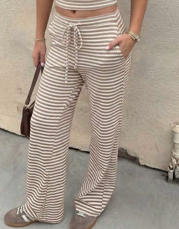 spodnie w paski casual