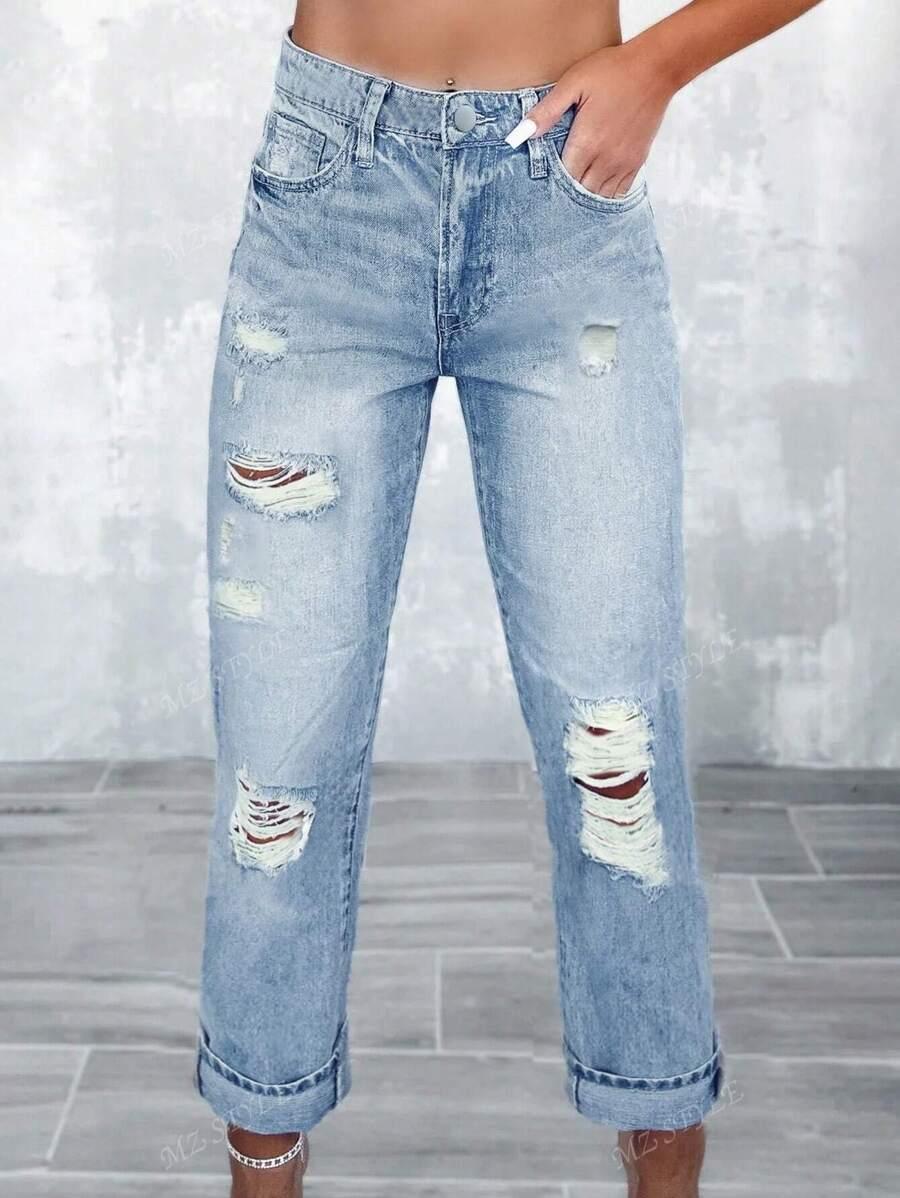 NIEBIESKIE SPODNIE JEANS