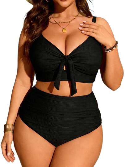 DWUCZĘŚCIOWE BIKINI DAMSKIE Z WYSOKIM STANEM