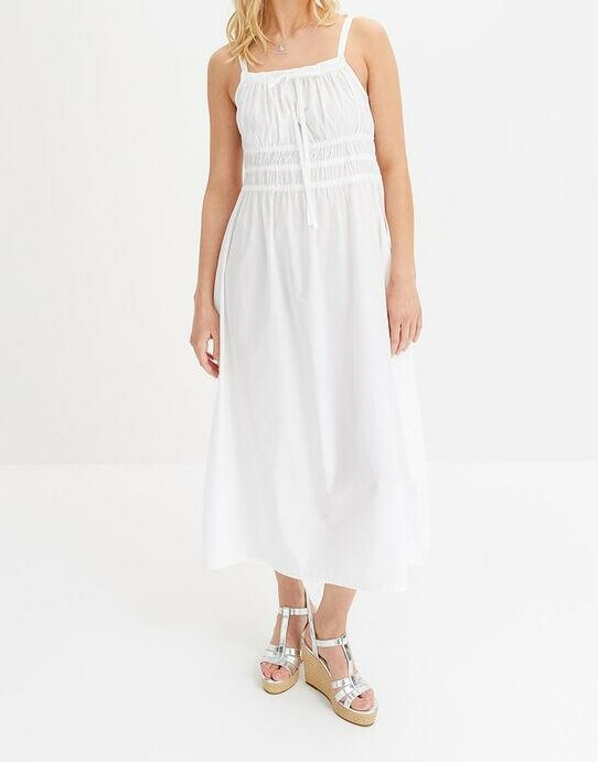 SUKIENKA BOHO MIDI Z KWADRATOWYM DEKOLTEM