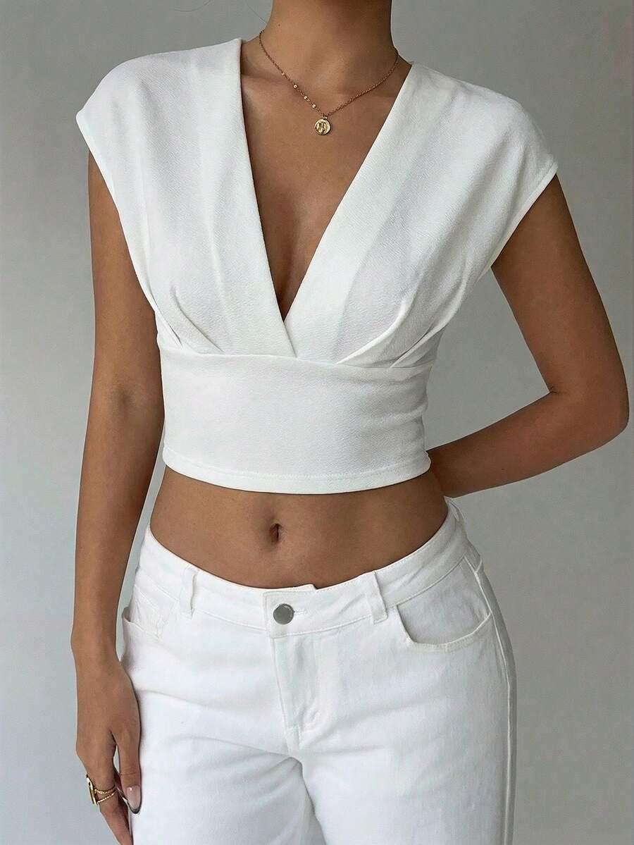 BIAŁY TOP CASUAL