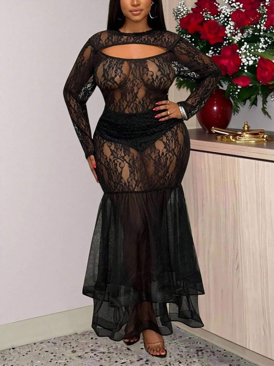 CZARNA MAXI SUKIENKA