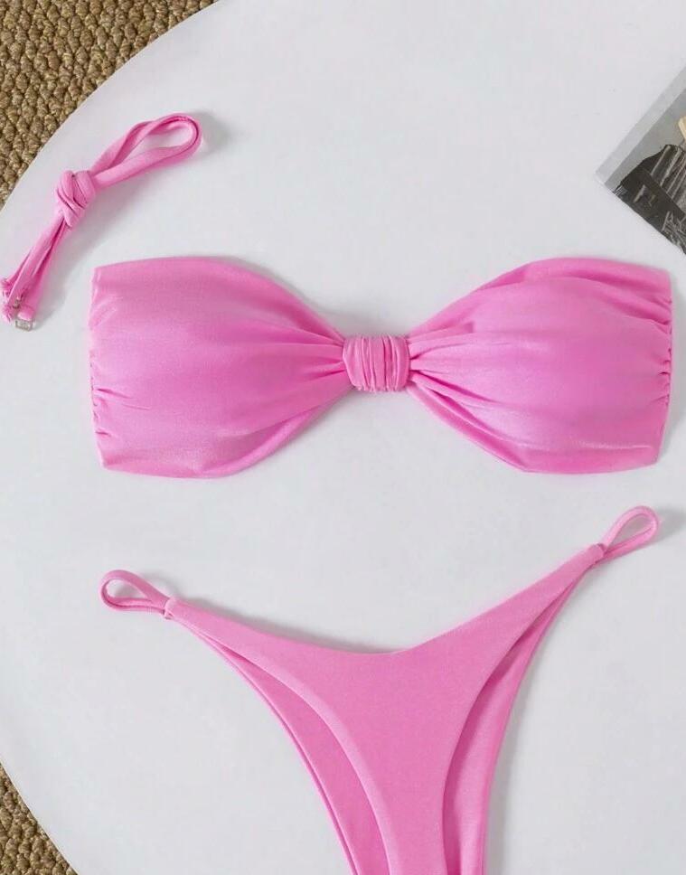 różowa góra od bikini 