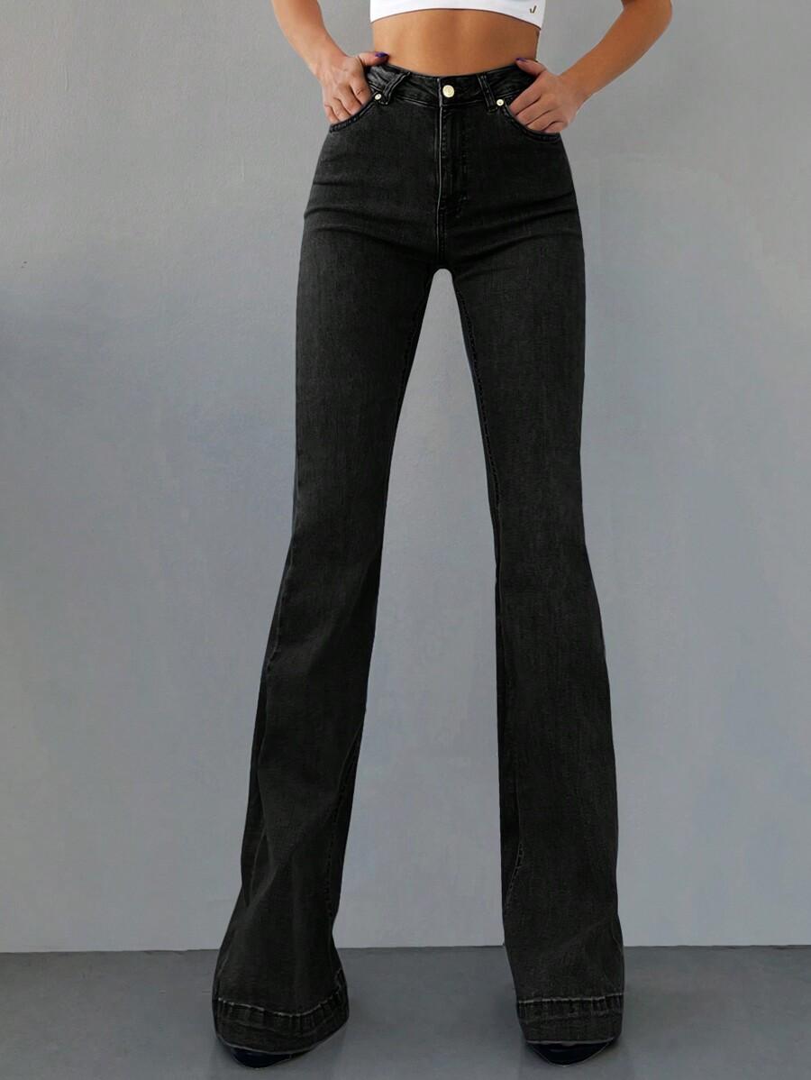 CZARNE JEANSY BOOTCUT