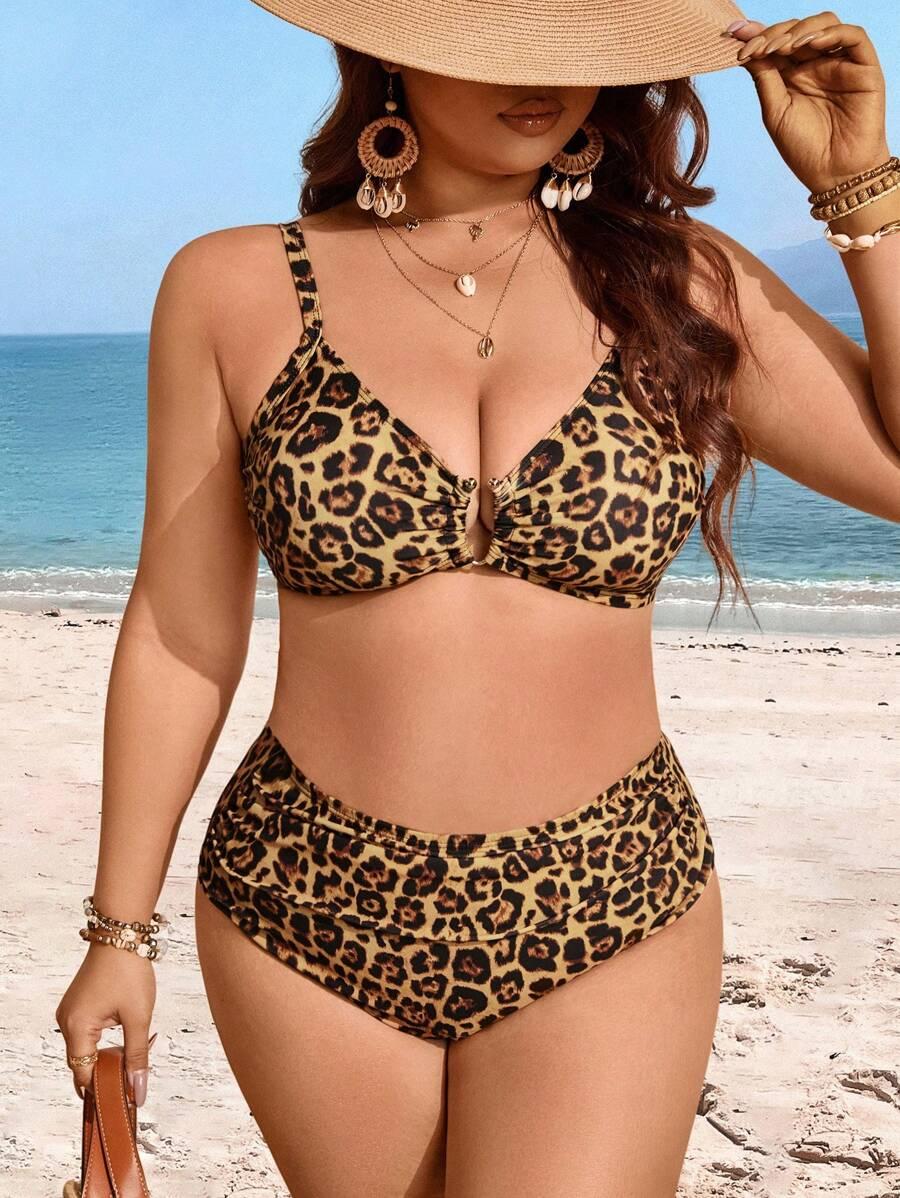 DWUCZĘŚCIOWY STRÓJ KĄPIELOWY ANIMAL PRINT