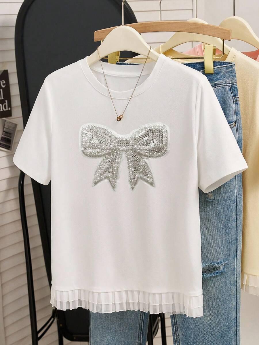biały t-shirt zdobienie