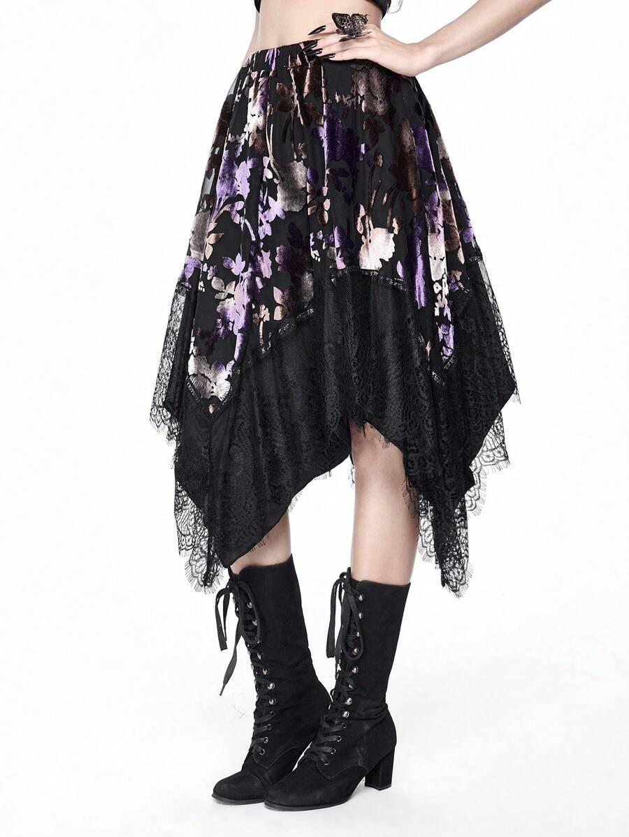 czarna spódnica wzór