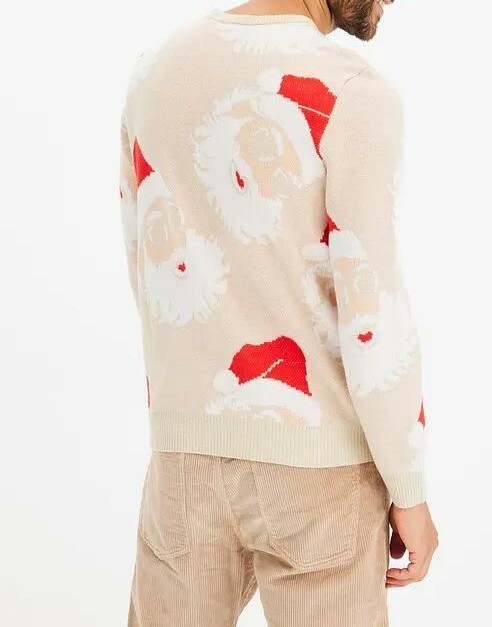 SWETER Z CIENKIEJ DZIANINY Z MOTYWEM ŚWIĄTECZNYM