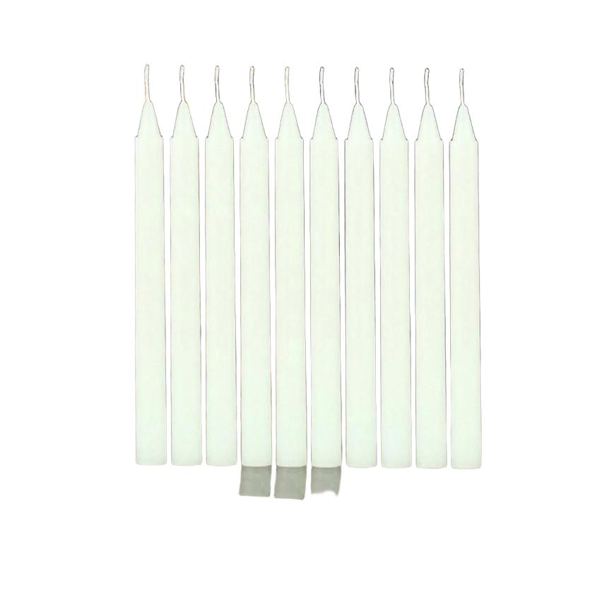 biała świeca 10-pack 