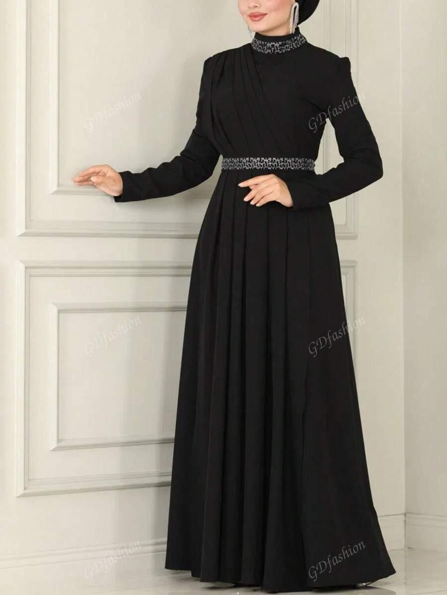 czarna maxi sukienka