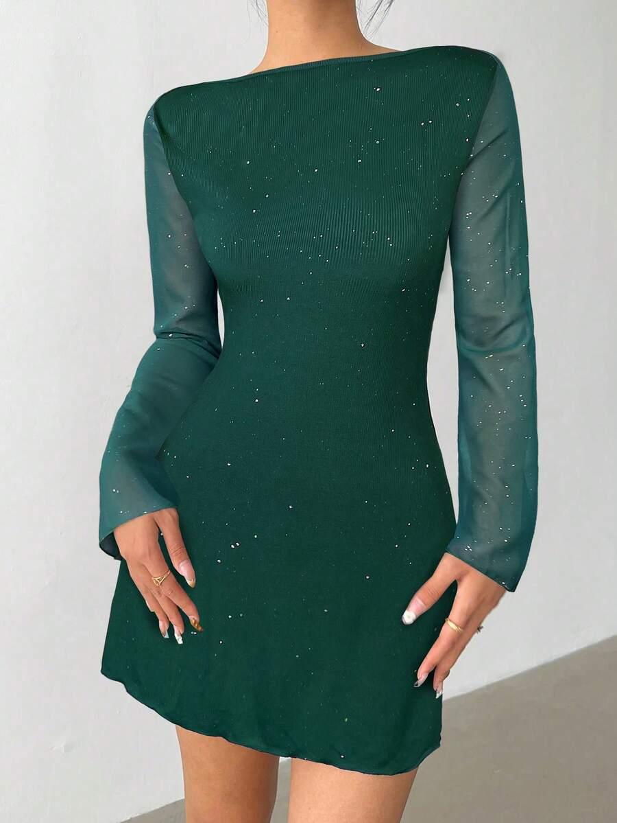 zielona mini sukienka