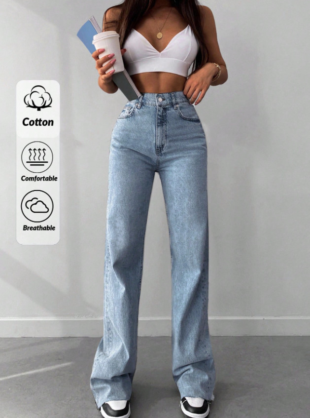 NIEBIESKIE SPODNIE JEANS