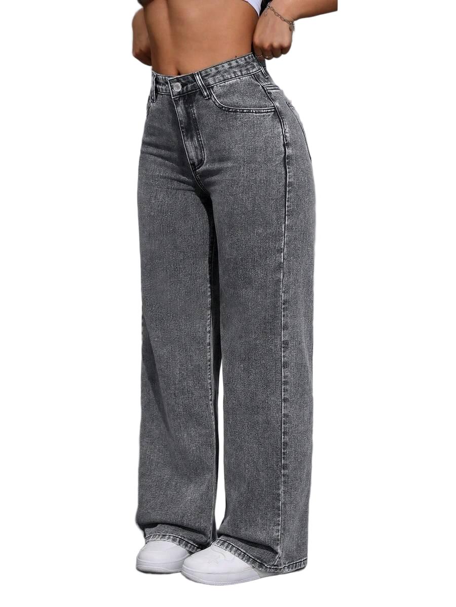 PROSTE SPODNIE JEANS WYSOKI STAN