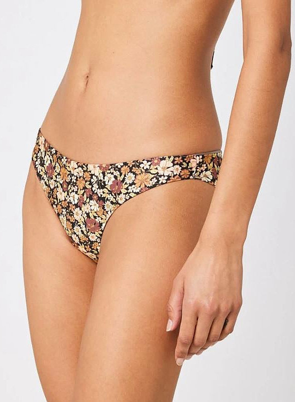 DÓŁ OD BIKINI PRINT KWIATY POŁYSK 