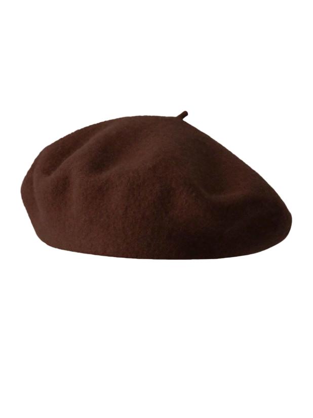 brązowy BERET CASUAL