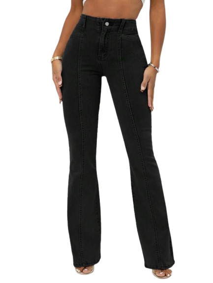 CZARNE SPODNIE JEANS