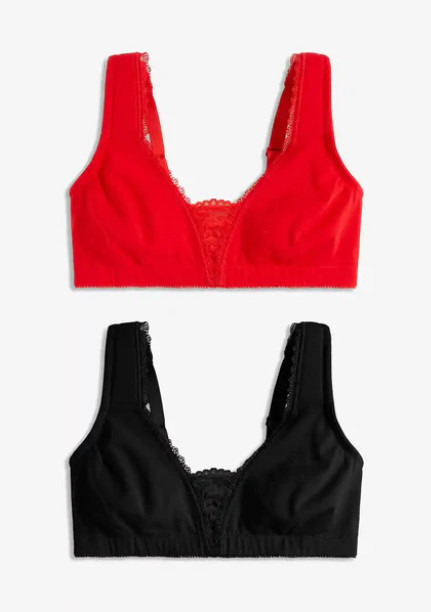 biustonosz koronkowe wstawki 2pack