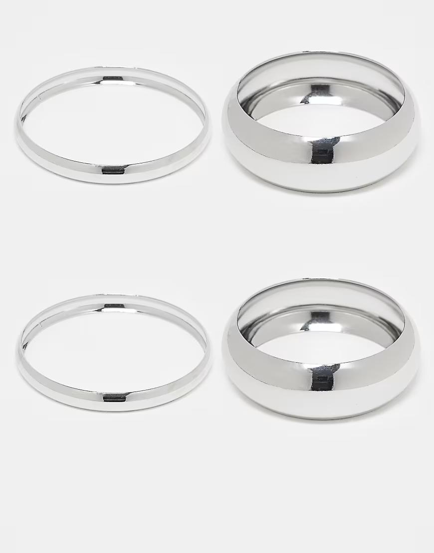 srebrna bransoletka 4-pack