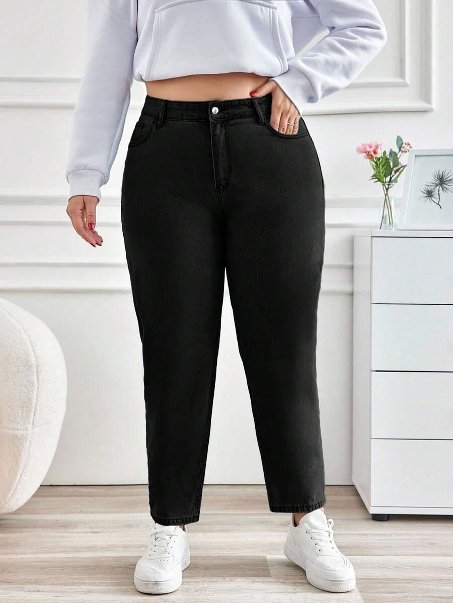 czarne spodnie jeans wysoki stan 