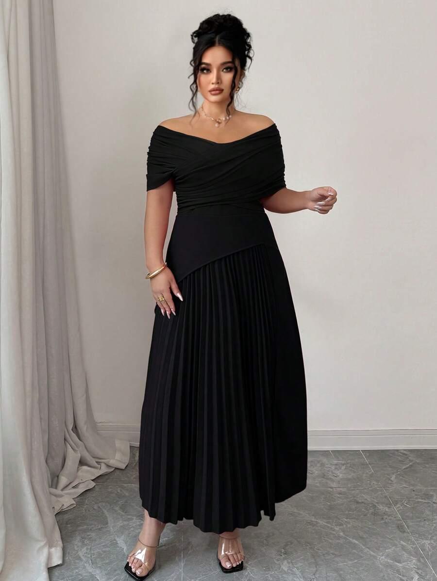 CZARNA MAXI SUKIENKA 