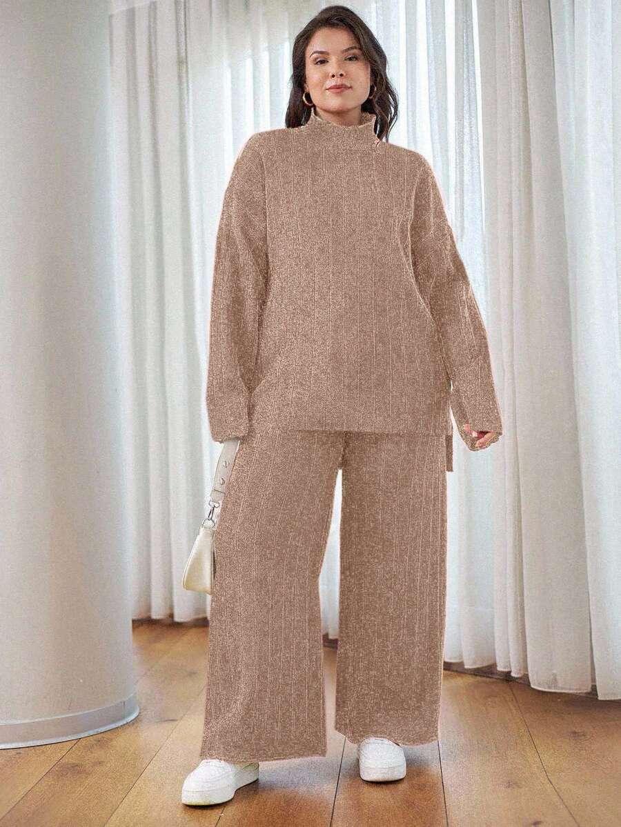 SWETER SPODNIE KOMPLET 