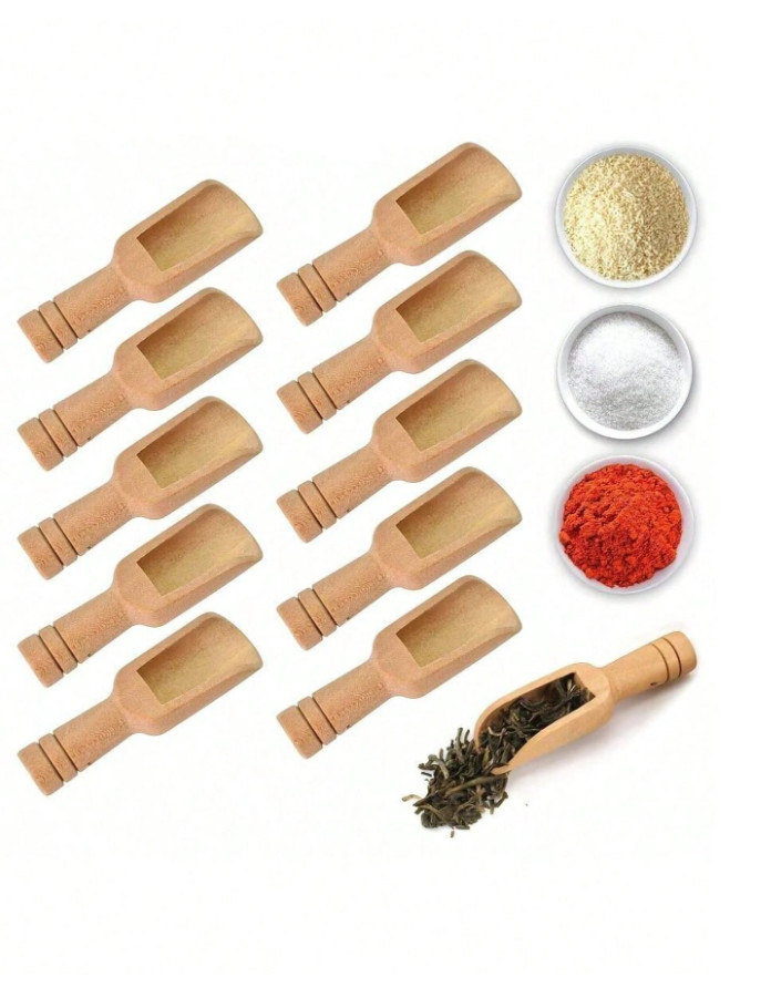 drewniana łopatka do przypraw 10-pack