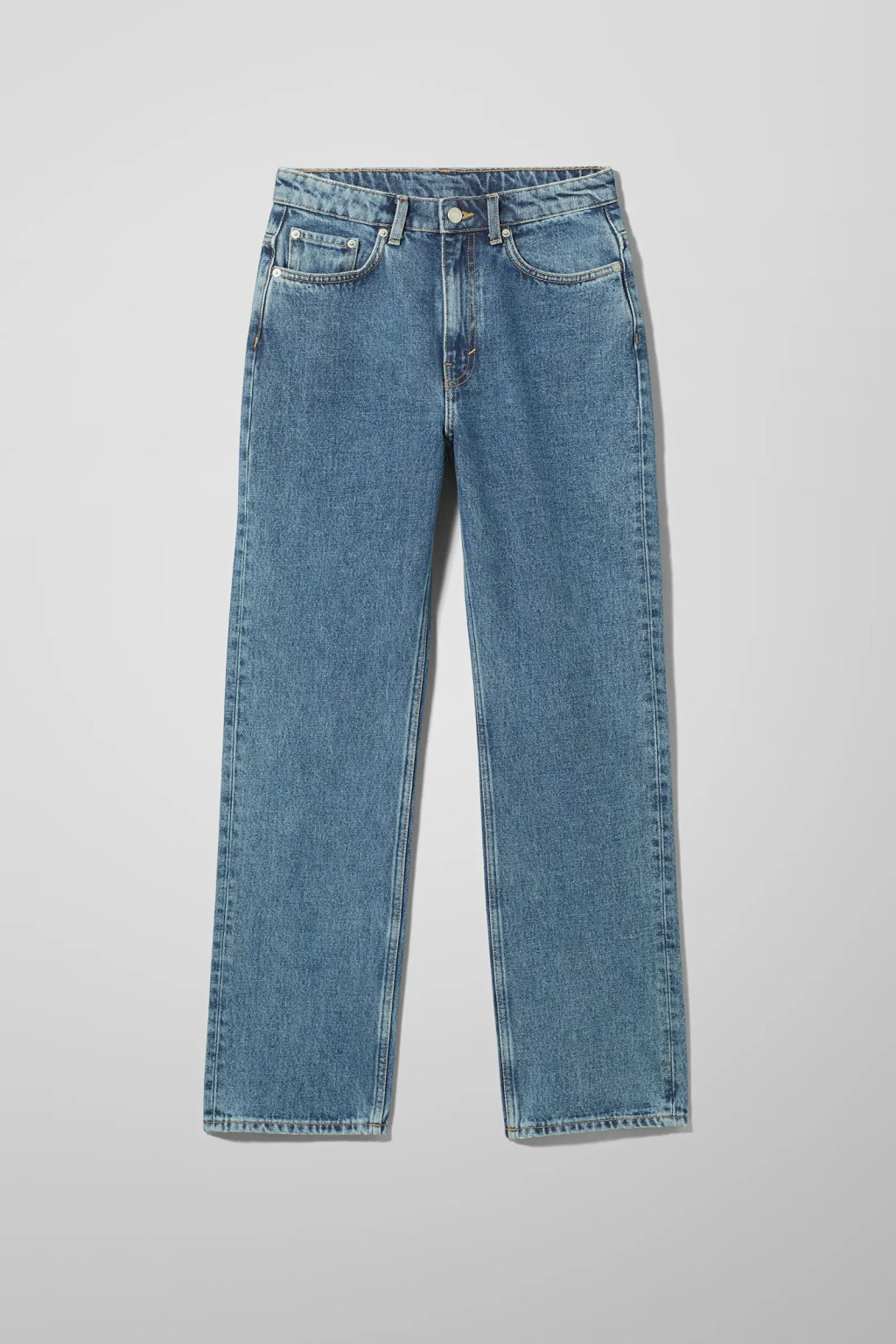 NIEBIESKIE PROSTE SPODNIE JEANS