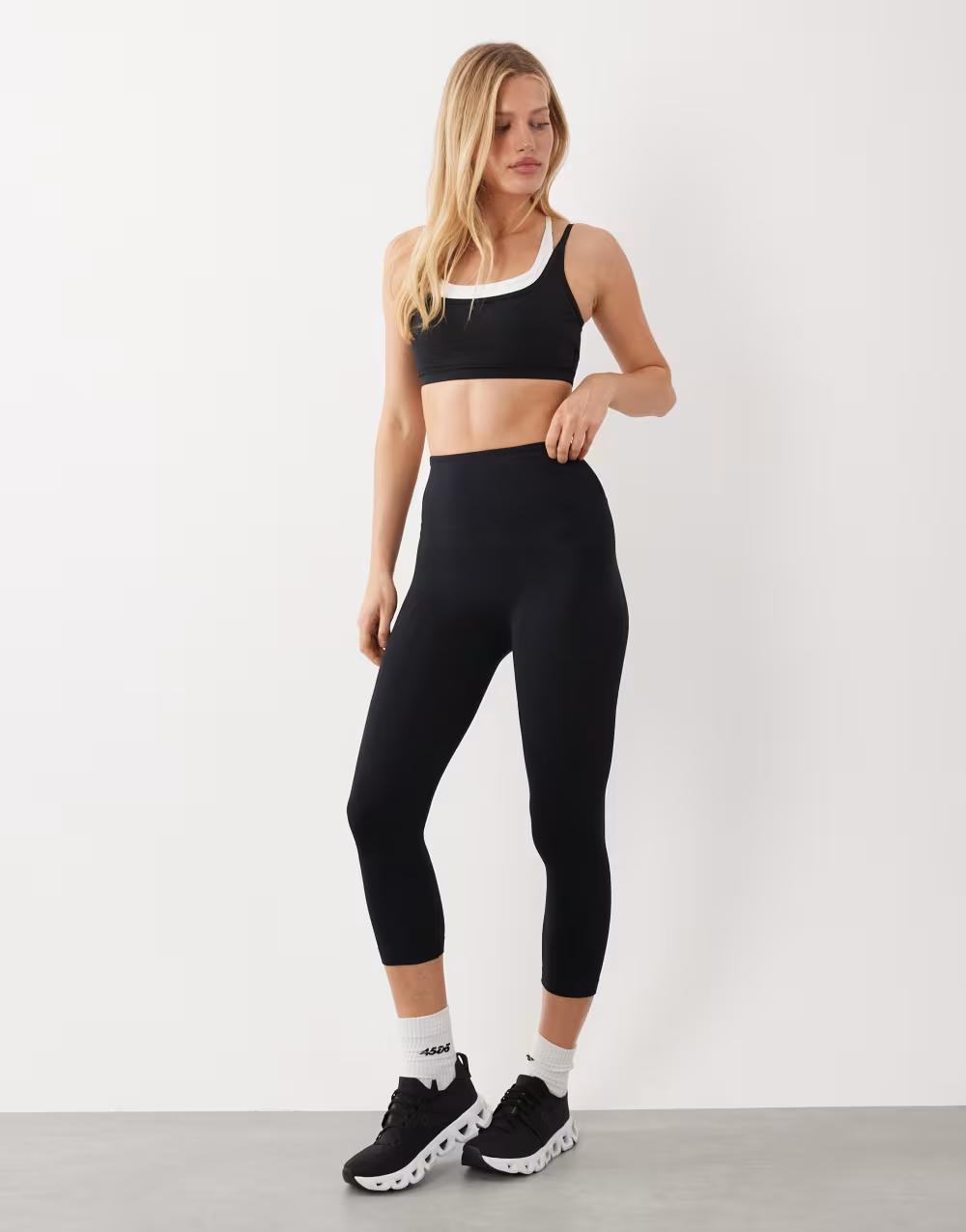 CZARNE LEGGINSY WYSOKI STAN 7/8