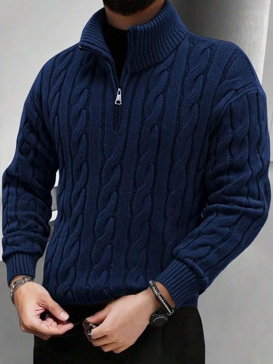 dzianinowy sweter długi rękaw