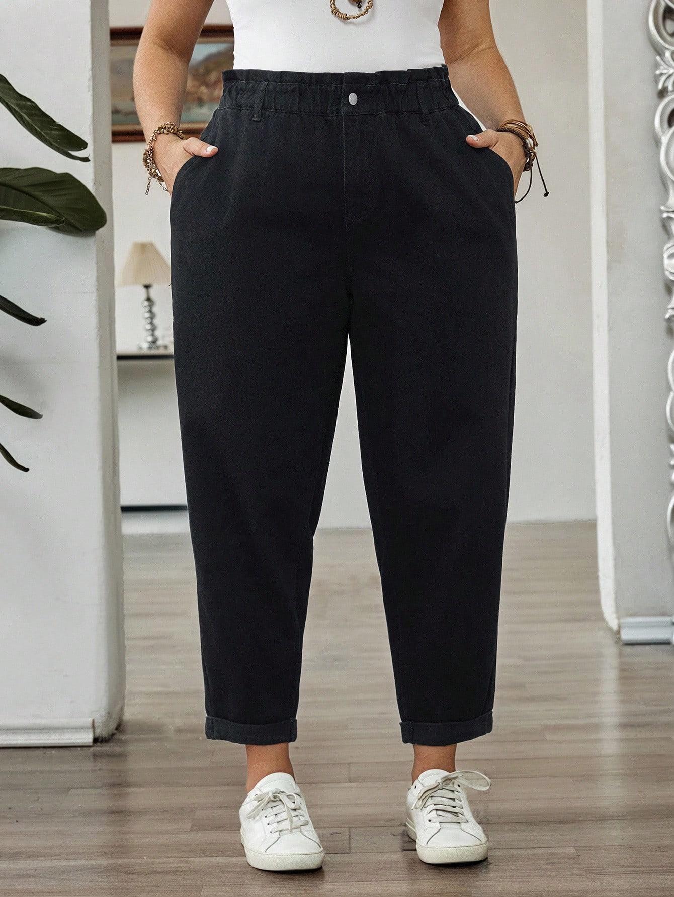 CZARNE SPODNIE casual