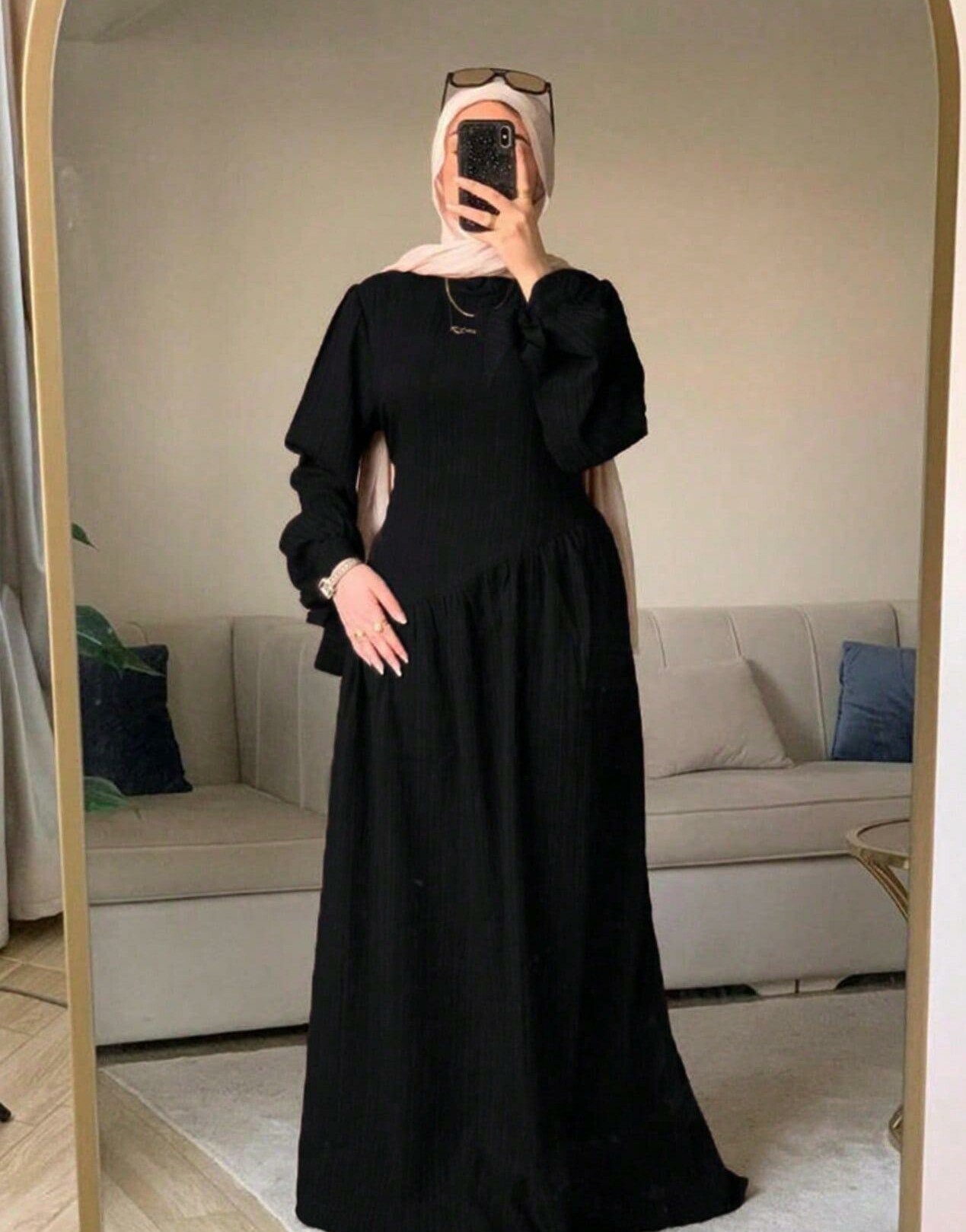 CZARNA SUKIENKA MAXI