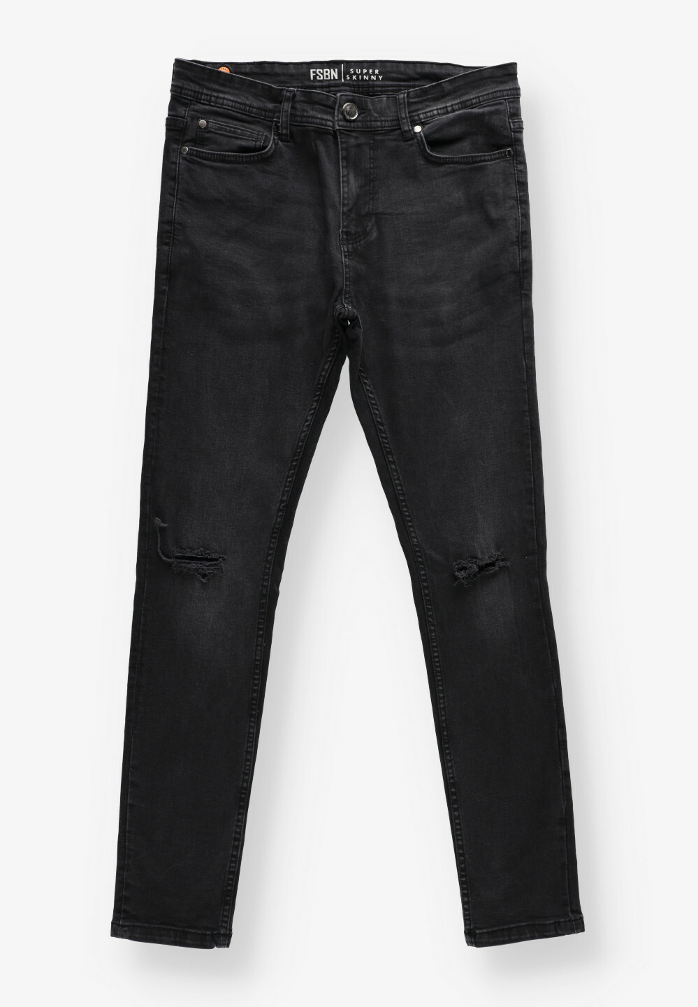 czarne spodnie jeans rurki ripped washed